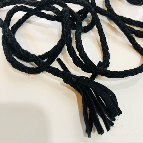 Joie Black Leather Braided Gladiator Sandals - Picture 2 of 8